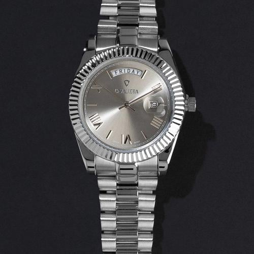 ساعة رجالية فضي ذهبي من ماركة كافاليرا CL34GW