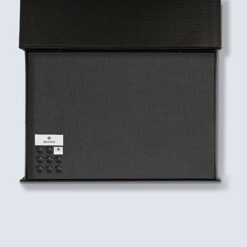 قماش مونوفا اسود مخطط 25004-5