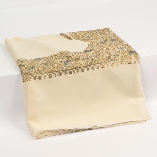 شال باشمينا ملكي خاص يدوي كشميري مطرز M208