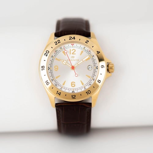 ساعة يد رجالية فضي مينا أزرق داكن الدهنج DW3120