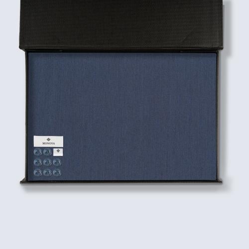 قماش مونوفا كحلي مقلم