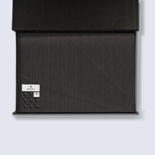 قماش مونوفا مقلم اسود