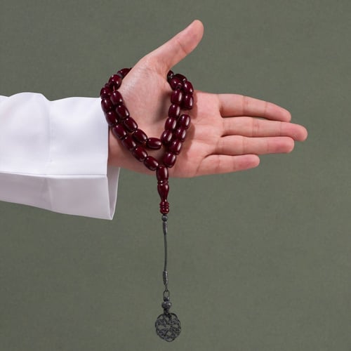 سبحة بكلايت عنابي مع طرابزون KH14