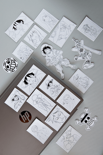 ملصقات قالبه للتلوين انمي One Piece