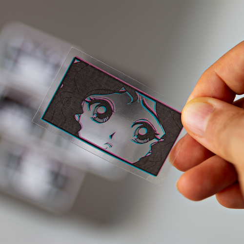 5 ستكرات انمي شفافة ثري دي