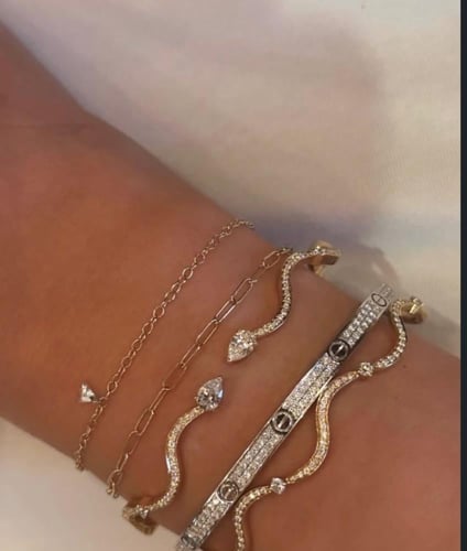 Crystal wave bracelet