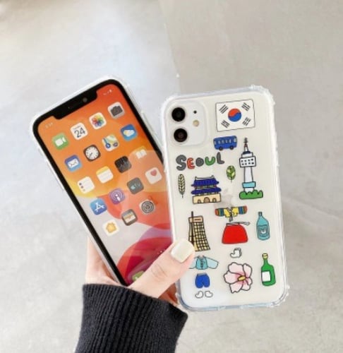 كفرات اشكال ملصقات كفر كوريا وباريس للايفون