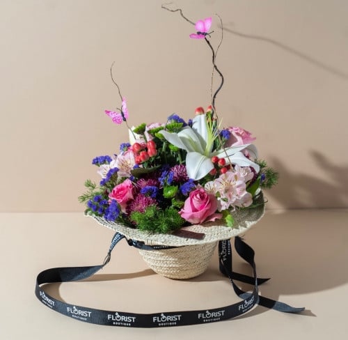 سلة الطفشة المُزهرة