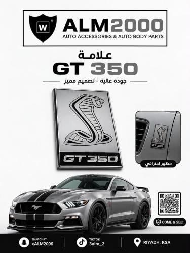 The GT350 silver badge