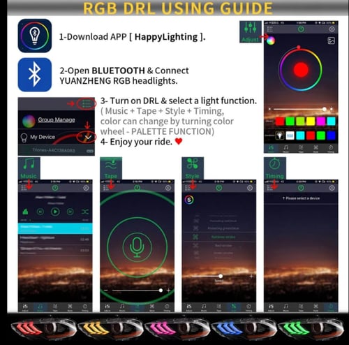 طقم شمعات موستنق 18-23 RGB