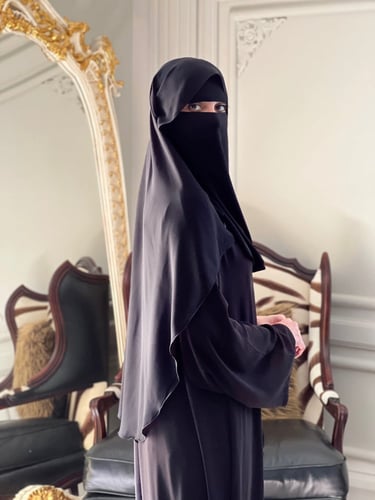 نقاب باب الحارة ( نقاب + طرحة ) متصلين