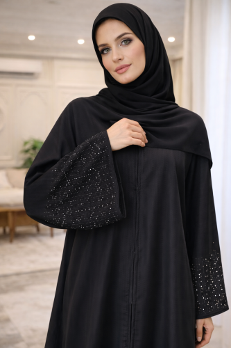 عباية سوداء قماش طايح خفيف مايتعرفط خفيف ومايتعرفط