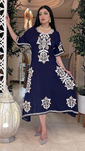 دراعه رمضانية لون كحلي خفيفه وبارده وأنيقة