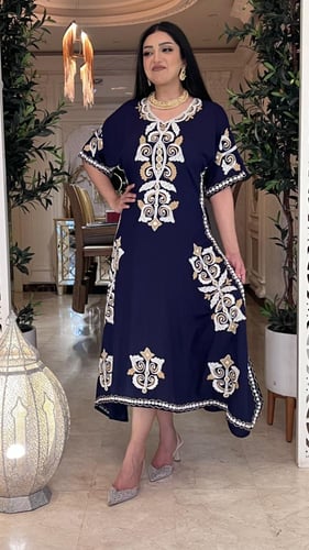 دراعه رمضانية لون كحلي خفيفه وبارده وأنيقة