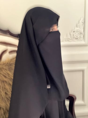 نقاب باب الحارة ( نقاب + طرحة ) متصلين