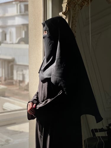 نقاب باب الحارة ( نقاب + طرحة ) متصلين