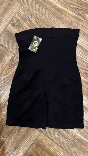 مشد اسود صيني شورت قصير مرتفع الوسط