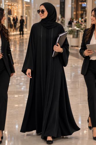 عباية كلوش واسعه قماشها كريب طايح مايتعرفط ابد بسح...
