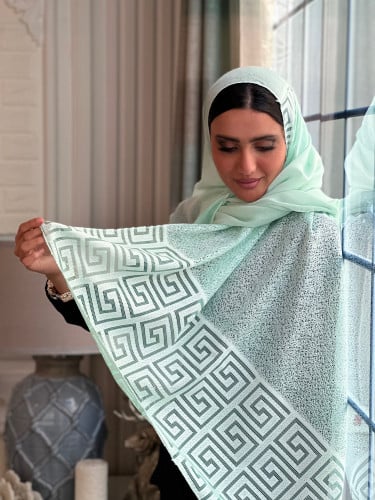 طرحة تيفاني لينن خفيفه وباردة مطرزة بالخيوط رقم 13