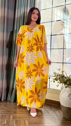 دراعه رمضانية صفراء قطنيه خفيفه وبارده جداً