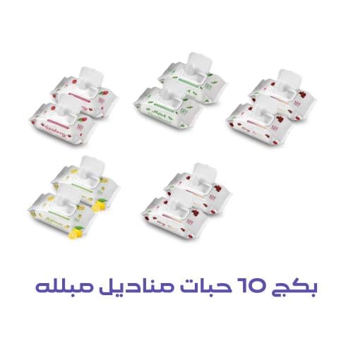 بكج مناديل رنام المعطرة 10 قطع منوعة