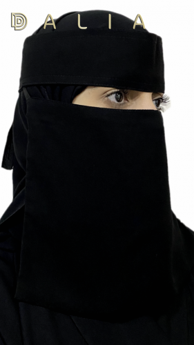 نقاب اسود مائل قصير A