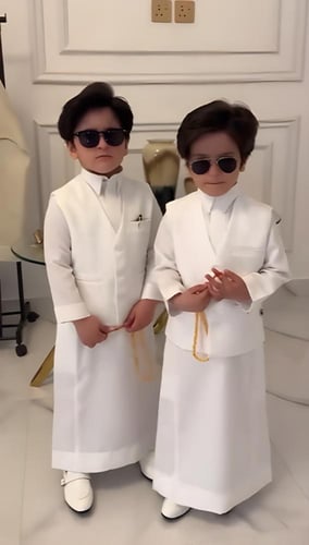 ثوب اطفال ملكي مع سديري