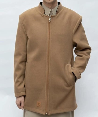 جاكيت دبل فيس رمادي وكحلي “جوخ"