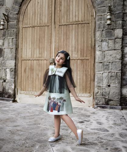 فستان اليوم الوطني بشكل انيق