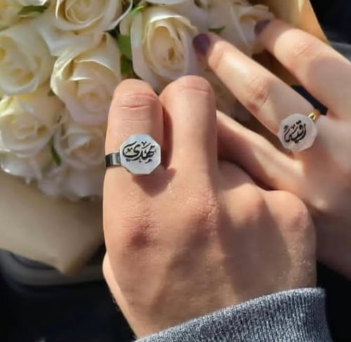 خاتم فضه حسب الطلب عيار 925