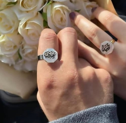 خاتم فضه حسب الطلب عيار 925