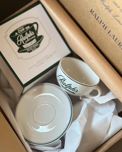 كوب وصحن الحجم الكبير قهوة رالف