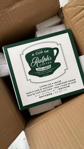 كوب وصحن الحجم الكبير قهوة رالف