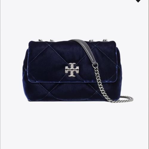 حقيبة كتف صغيرة m من المخمل المبطن بنقشة ماسية من...