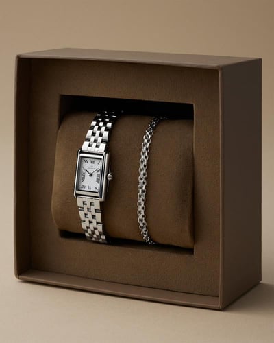 ساعة دارلينج فضي-موكبيرغ