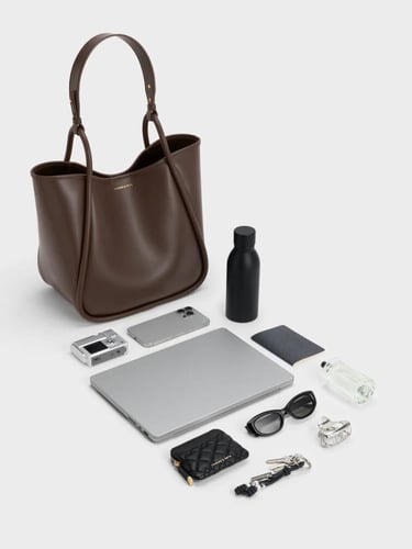 حقيبة توت ليلى الأنبوبية المترهلة XL - اسبريسو