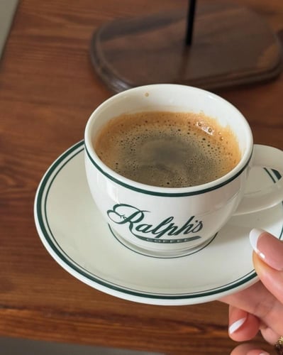 كوب وصحن قهوة اسبريسو رالف