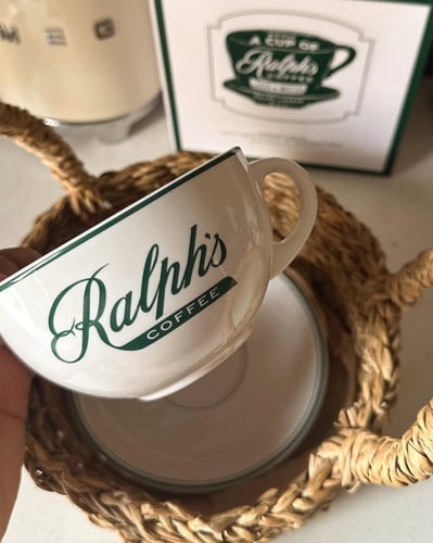 كوب وصحن الحجم الكبير قهوة رالف