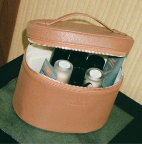 حقيبة ميكب ساي من براند saie الحجم الصغير مع إضاءة