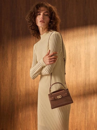 حقيبة أوبرييل بمقبض علوي بإبزيم معدني -تشارلز اند...