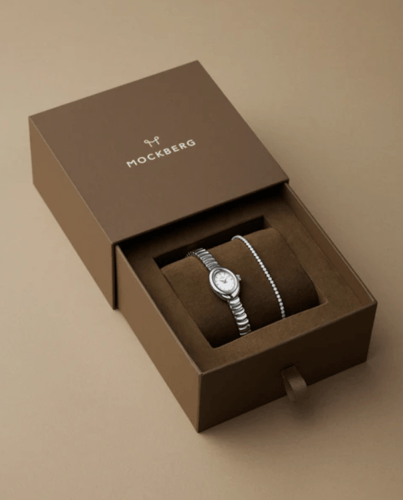 مجموعة بيل أوفال بيتيت لون فضي-موكبيرغ