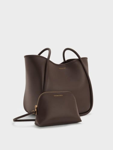 حقيبة توت ليلى الأنبوبية المترهلة XL - اسبريسو