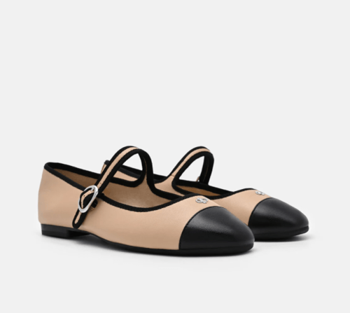 حذاء باليرينا جلدي من ألينا-بيدرو