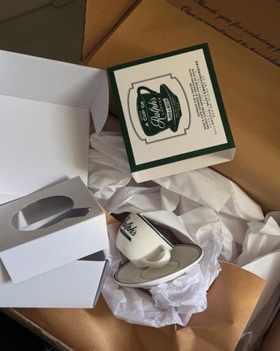 كوب وصحن قهوة اسبريسو رالف