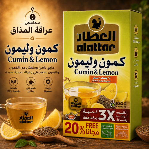 العطار كمون وليمون 20 مغلف