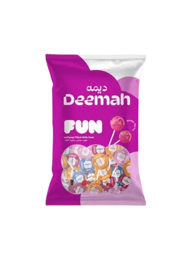 ديمة حلوى مصاص مشكل بحشوة العلك 50 حبة