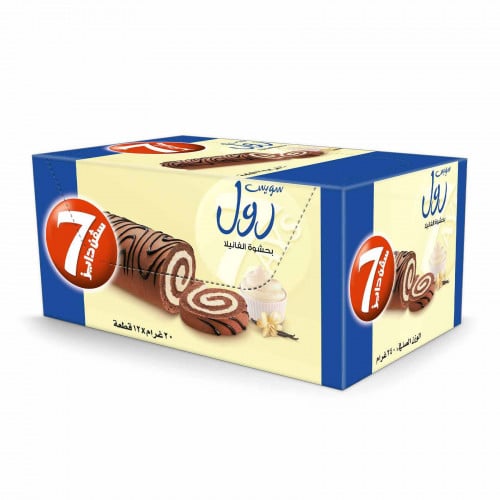 سفن دايز ميني رول فانيلا 12حبة