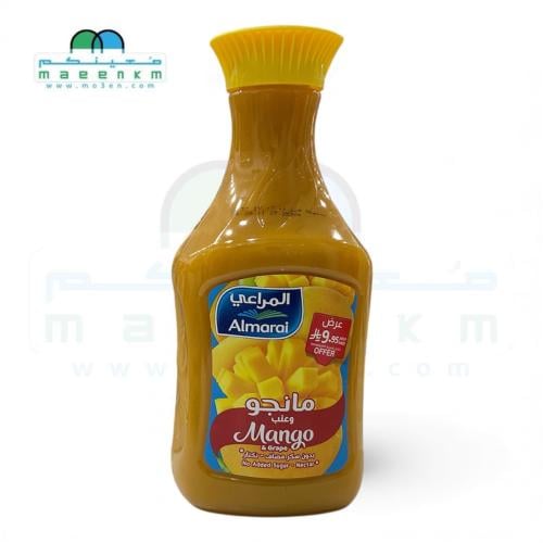 عصير المراعي طبيعي المانجو و العنب بدون سكر 1.5 لت...