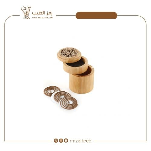 عرض مبخرة دائرية نقش عربي مع 15 عود حلزوني