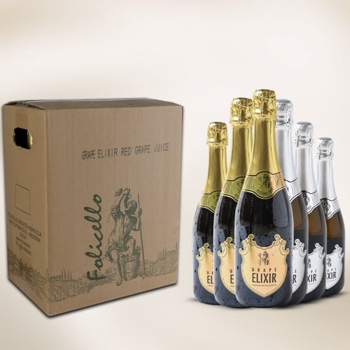 كرتون عنب أحمر وأبيض مشكل 6 حبات